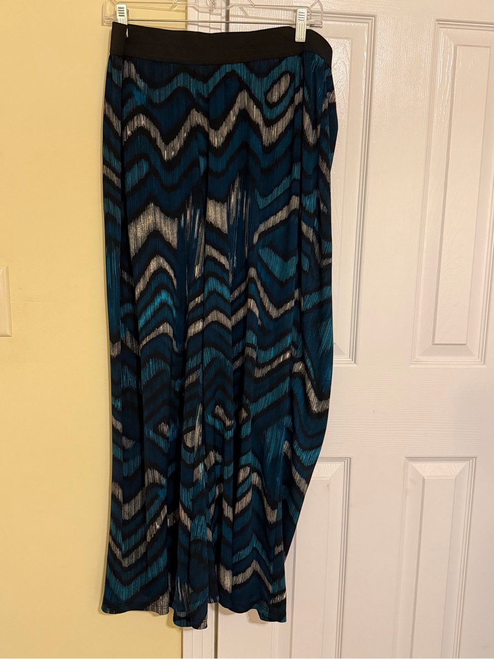 Black Multi Chevron Palazzo Pants 2X